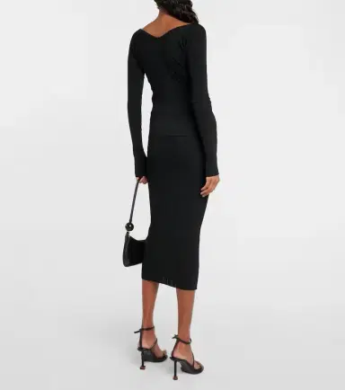 Jacquemus Le Haut Pralu logo ribbed-knit top | Thumbnail 4