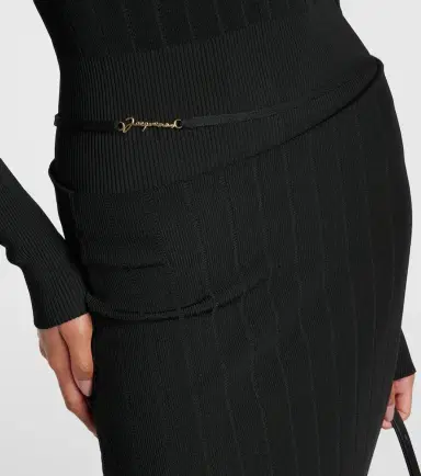 Jacquemus La Jupe Pralu ribbed-knit midi skirt | Thumbnail 2
