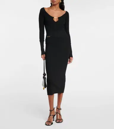 Jacquemus La Jupe Pralu ribbed-knit midi skirt | Thumbnail 3