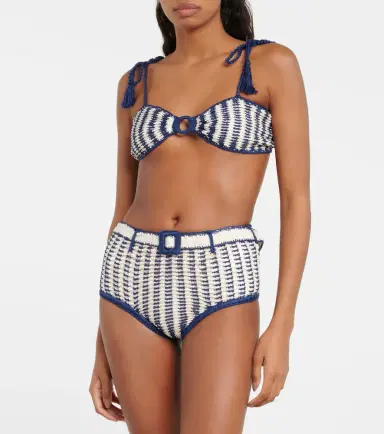 Anna Kosturova High-rise crochet cotton bikini bottoms | Thumbnail 2