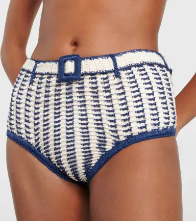 Anna Kosturova High-rise crochet cotton bikini bottoms | Thumbnail 3