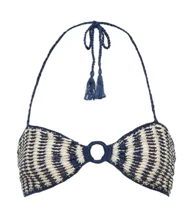 Anna Kosturova Crochet cotton bandeau bikini top | Thumbnail 1