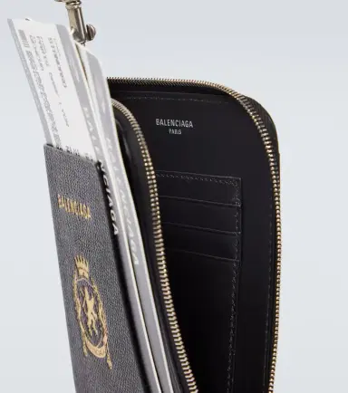 Balenciaga Leather-trimmed phone and passport holder | Thumbnail 2 Balenciaga Leather-trimmed phone and passport holder | Thumbnail 2