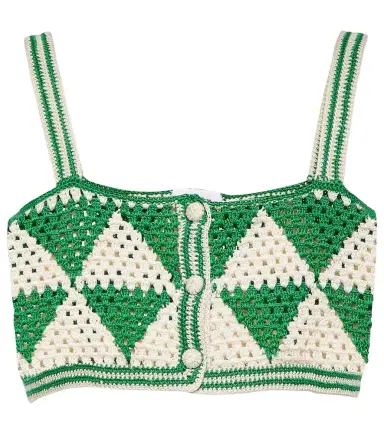 Anna Kosturova Maija crochet crop top | Thumbnail 1