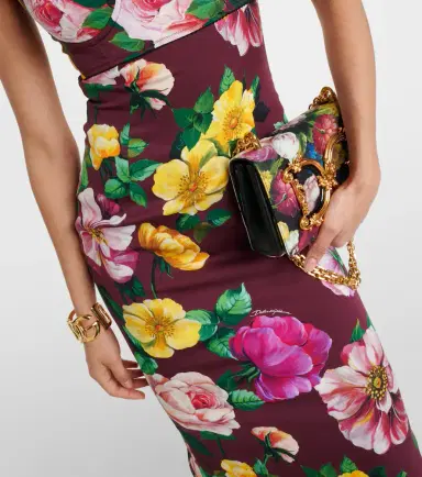 Dolce & Gabbana Floral silk-blend bustier midi dress | Thumbnail 2