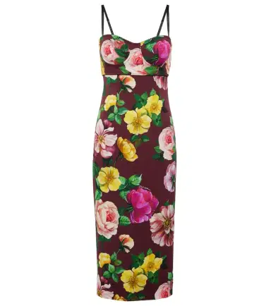 Dolce & Gabbana Floral silk-blend bustier midi dress | Thumbnail 1