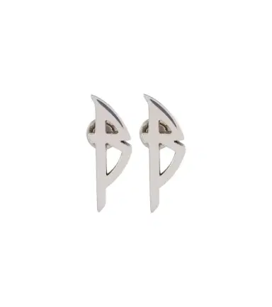 Balenciaga Typo logo earrings | Thumbnail 1 Balenciaga Typo logo earrings | Thumbnail 1
