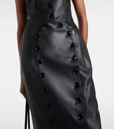 Alaïa Alaïa Leather midi dress | Thumbnail 2