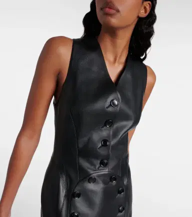 Alaïa Alaïa Leather midi dress | Thumbnail 3