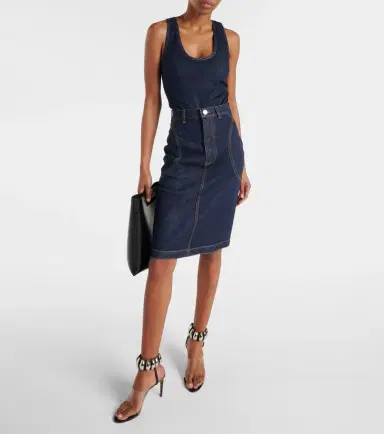 Alaïa Alaïa Denim pencil skirt | Thumbnail 2