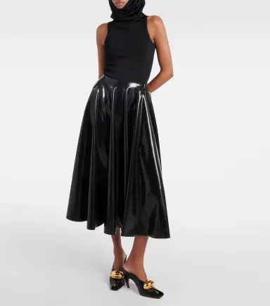 Alaïa Alaïa Latex midi skirt | Thumbnail 3