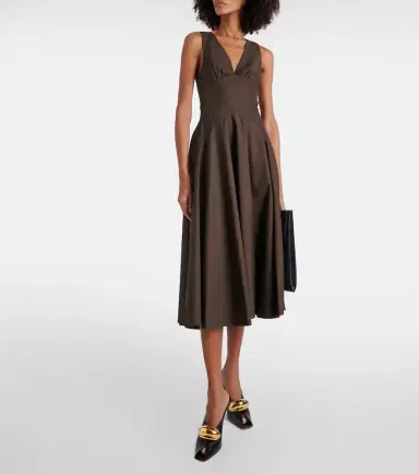 Alaïa Alaïa Cotton poplin midi dress | Thumbnail 2
