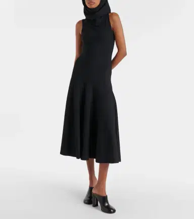 Alaïa Alaïa Hooded jersey midi dress | Thumbnail 3