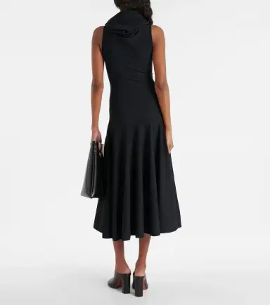 Alaïa Alaïa Hooded jersey midi dress | Thumbnail 5