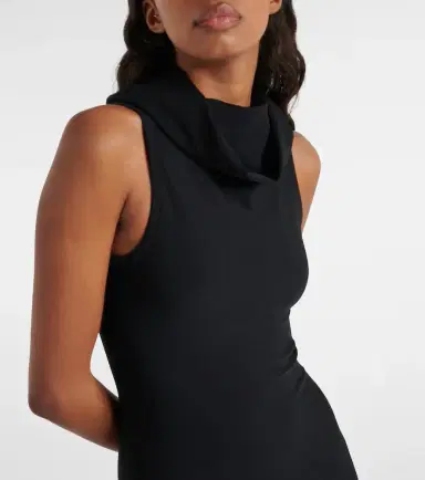 Alaïa Alaïa Hooded jersey midi dress | Thumbnail 6