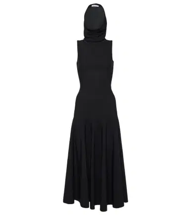 Alaïa Alaïa Hooded jersey midi dress | Thumbnail 1