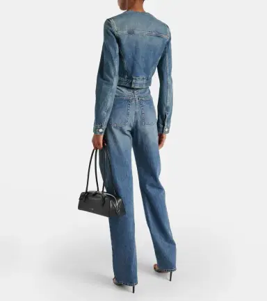 Alaïa Alaïa Cropped denim jacket | Thumbnail 3