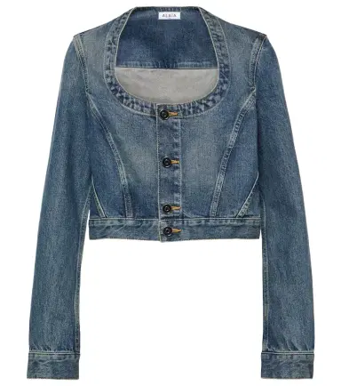 Alaïa Alaïa Cropped denim jacket | Thumbnail 1