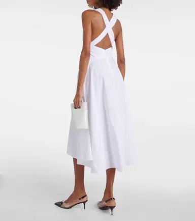 Alaïa Alaïa Cotton poplin midi dress | Thumbnail 3