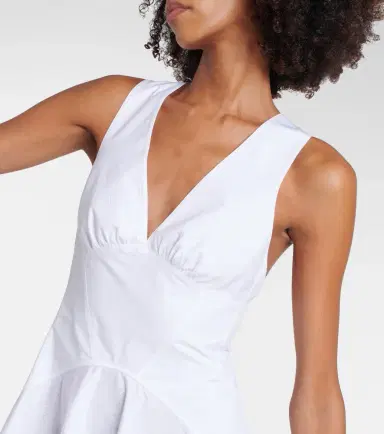 Alaïa Alaïa Cotton poplin midi dress | Thumbnail 4