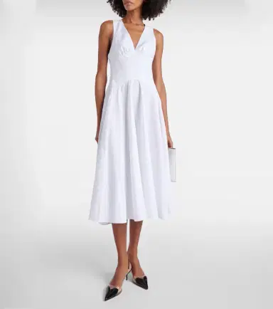 Alaïa Alaïa Cotton poplin midi dress | Thumbnail 6