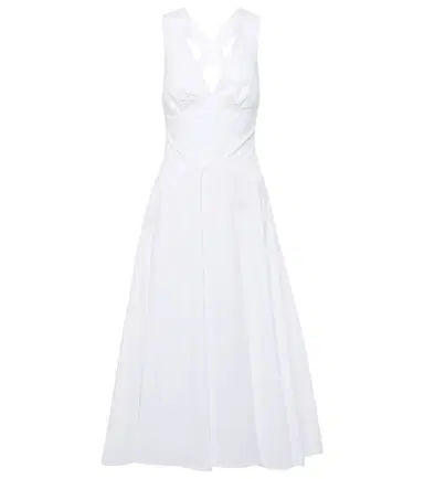 Alaïa Alaïa Cotton poplin midi dress | Thumbnail 1