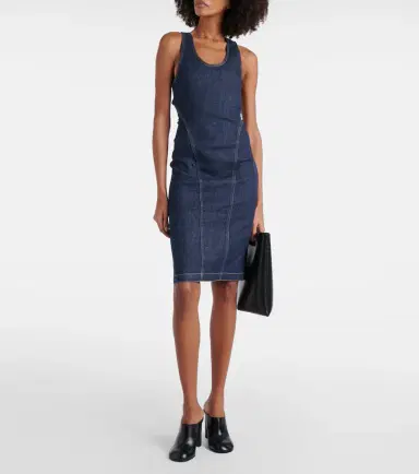 Alaïa Alaïa Denim midi dress | Thumbnail 6