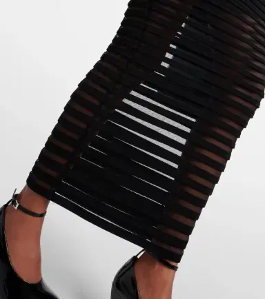 Alaïa Alaïa Striped crêpe-paneled gown | Thumbnail 2