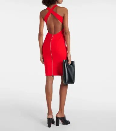 Alaïa Alaïa Open-back midi dress | Thumbnail 4 Alaïa Alaïa Open-back midi dress | Thumbnail 4