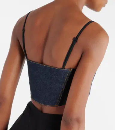 Alaïa Alaïa Denim bra top | Thumbnail 2