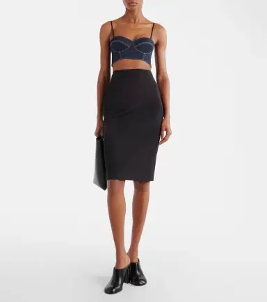 Alaïa Alaïa Denim bra top | Thumbnail 4