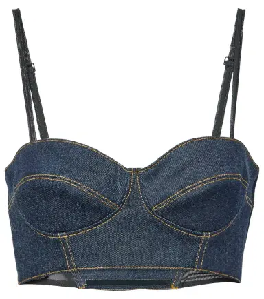 Alaïa Alaïa Denim bra top | Thumbnail 1