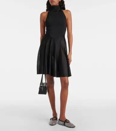 Alaïa Alaïa Jersey and mesh minidress | Thumbnail 2