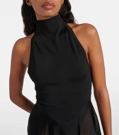 Alaïa Alaïa Jersey and mesh minidress | Thumbnail 3