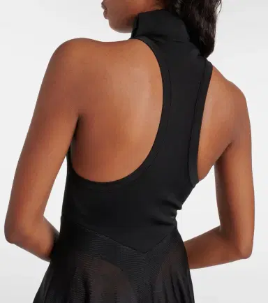 Alaïa Alaïa Jersey and mesh minidress | Thumbnail 4