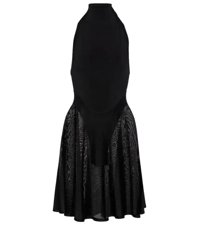 Alaïa Jersey and mesh minidress