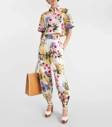 Dolce & Gabbana Floral cropped cotton poplin shirt | Thumbnail 3 Dolce & Gabbana Floral cropped cotton poplin shirt | Thumbnail 3