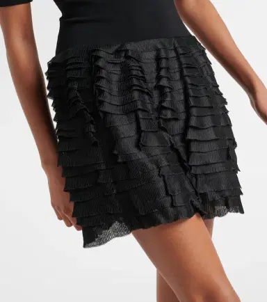 Alaïa Alaïa Ruffled high-neck jersey minidress | Thumbnail 5