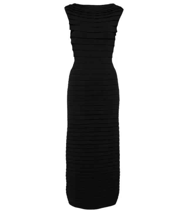 Alaïa Striped midi dress