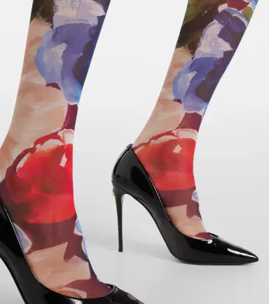 Dolce & Gabbana Printed tulle tights | Thumbnail 3