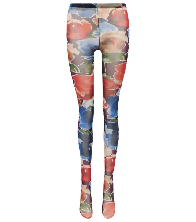 Dolce & Gabbana Printed tulle tights