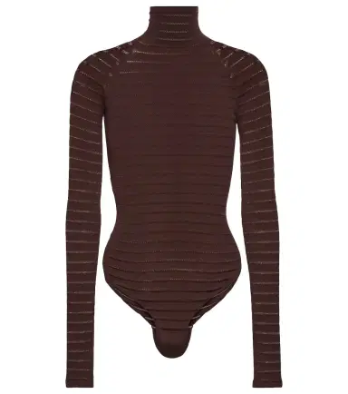 Alaïa Alaïa Striped turtleneck bodysuit | Thumbnail 1