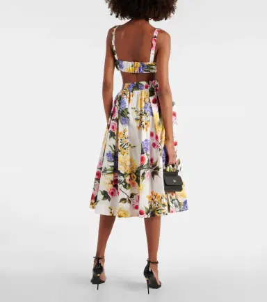 Dolce & Gabbana Floral cotton poplin bra top | Thumbnail 2