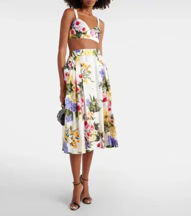 Dolce & Gabbana Floral cotton poplin bra top | Thumbnail 3
