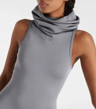 Alaïa Alaïa Hooded jersey midi dress | Thumbnail 3