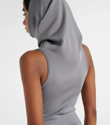 Alaïa Alaïa Hooded jersey midi dress | Thumbnail 4