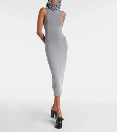 Alaïa Alaïa Hooded jersey midi dress | Thumbnail 5
