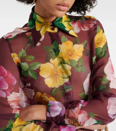 Dolce & Gabbana Printed silk chiffon blouse | Thumbnail 6 Dolce & Gabbana Printed silk chiffon blouse | Thumbnail 6