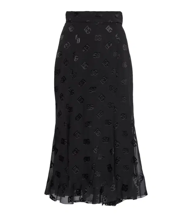 Dolce & Gabbana DG devoré satin midi skirt