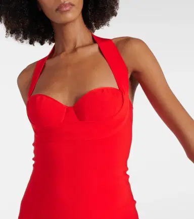 Alaïa Alaïa Ribbed-knit halterneck minidress | Thumbnail 5